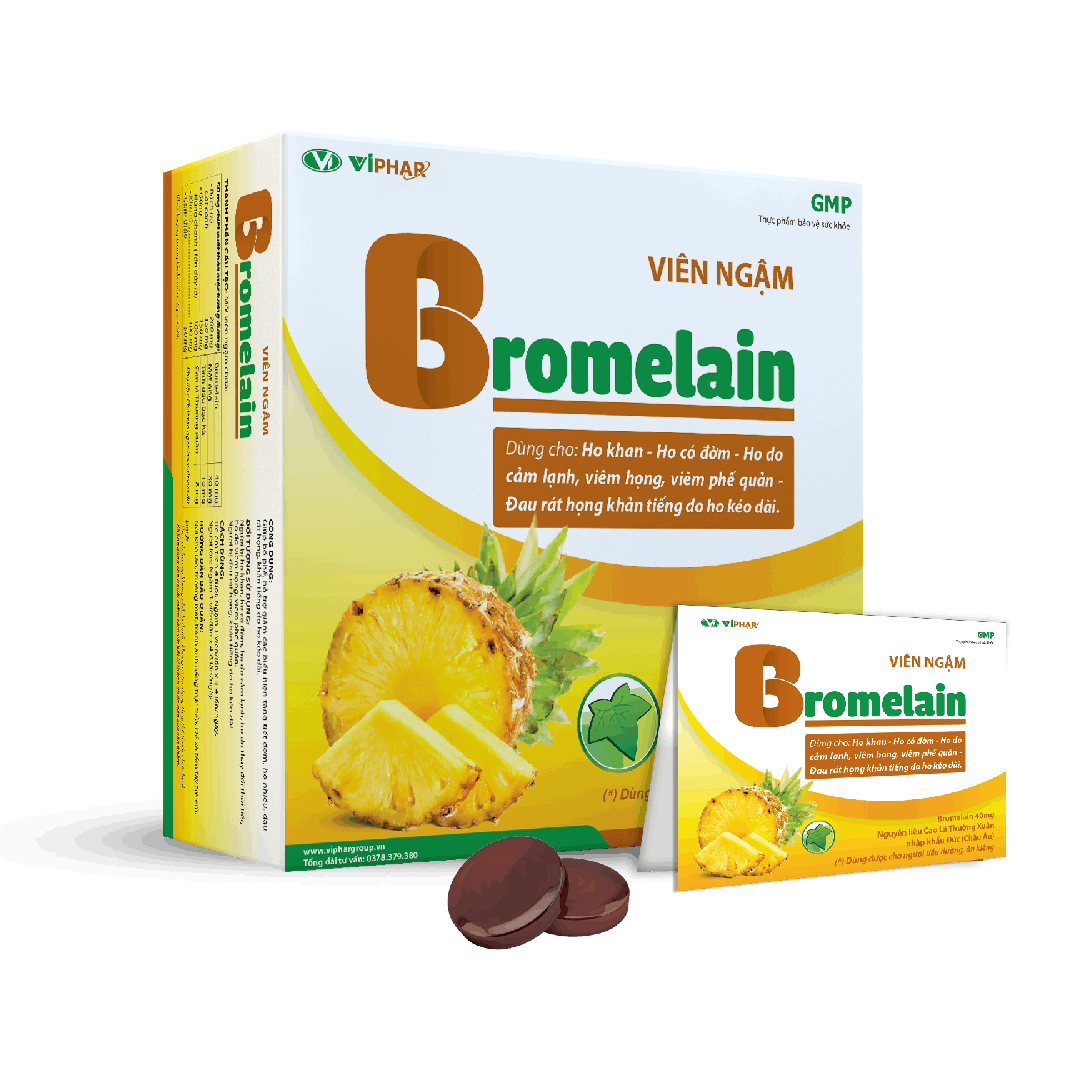 Viên ngậm Bromelain (Ngậm ho quả dứa)