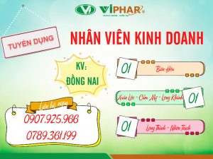 Viphar group tuyển dụng trình dược viên đồng nai